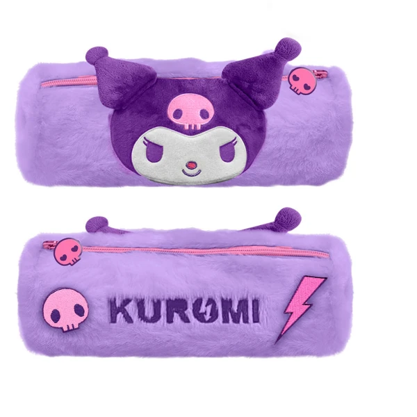 ROUND PLUSH PENCIL CASE KUROMI
