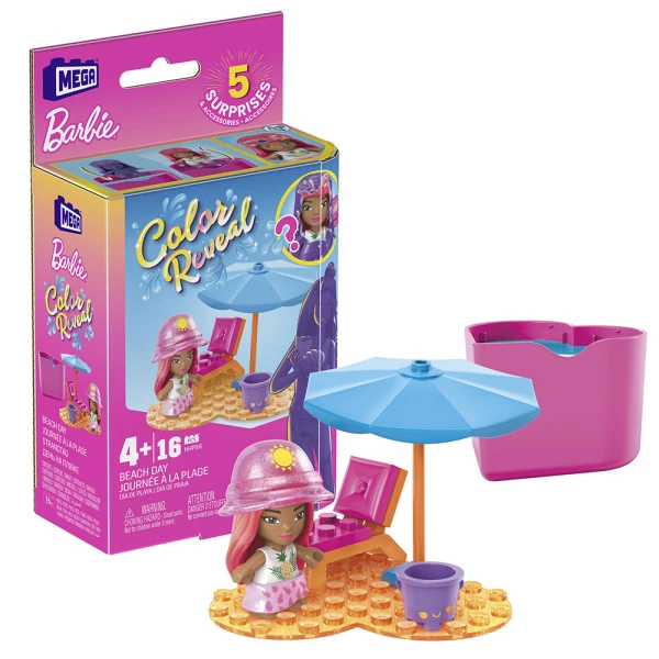 MEGA BARBIE COLOR REVEAL FIGURE WITH ACCESSORIES 16 pcs - BEACH DAY