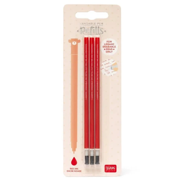 LEGAMI REFILL FOR ERASABLE PEN 3 pcs RED