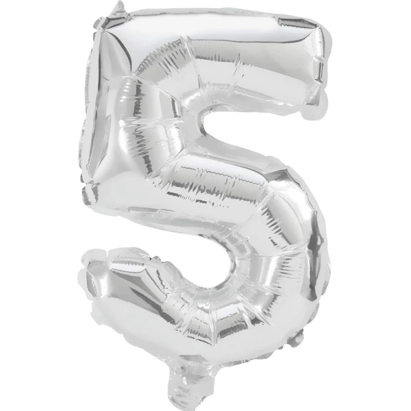 BALLOON SILVER FOIL 85 cm No 5