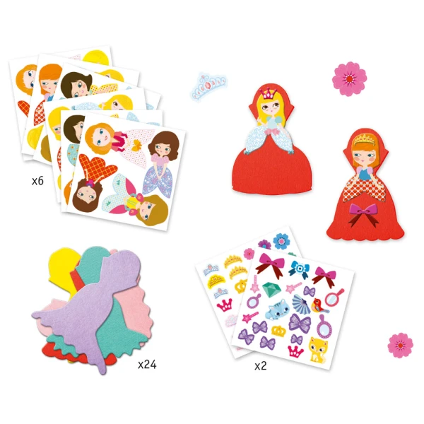 DJECO I CREATE PRINCESS WITH FELT STICKERS