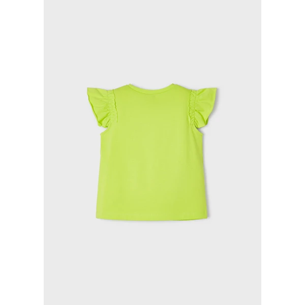 MAYORAL BLOUSE WITH STRAPS EMBROIDERY LIME