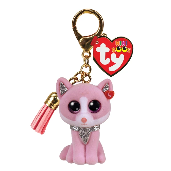 TY MINI BOOS CLIP PINK CAT