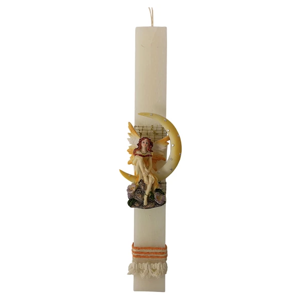UNIKER HANDMADE CANDLE 29 cm IVORY MOON FAIRY - 4 COLOURS