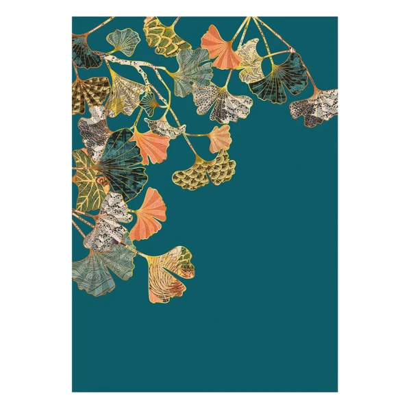 PERAKURA COLLECTION A5 STAPLED LINED NOTEBOOK GINKGO