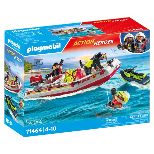 PLAYMOBIL CITY ACTION FIREBOAT WITH AQUA SCOOTER