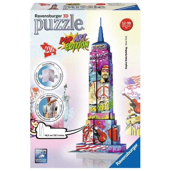 RAVENSBURGER 3D PUZZLE 216 pcs EMPIRE STATE BUILDING POP ART