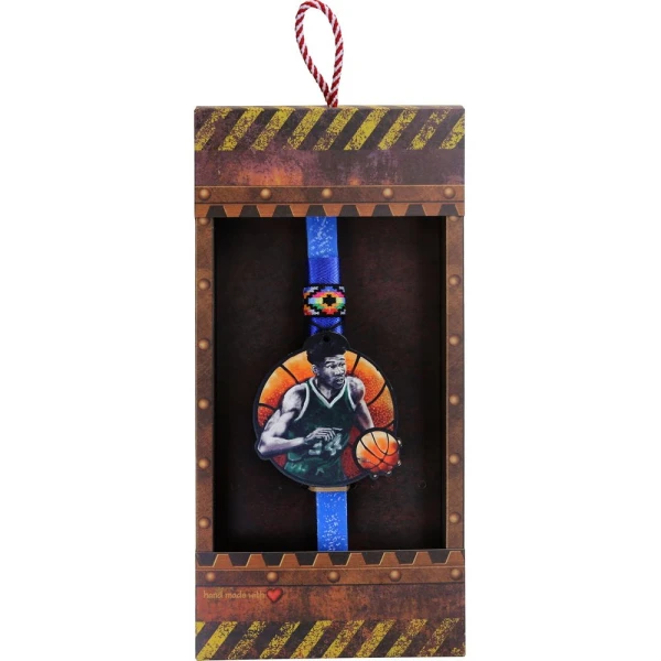 SYNCHRONIA HANDMADE CANDLE 30 cm BASKETBALL - ELECTRIC BLUE
