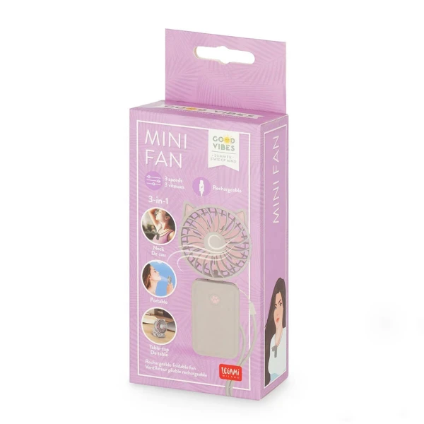 LEGAMI RECHARGEABLE FOLDABLE MINI FAN KITTY