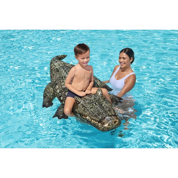 BESTWAY ΦΟΥΣΚΩΤΟ RIDE-ON 193X94 εκ. REPTILE ΡΕΑΛΙΣΤΙΚΟΣ ΚΡΟΚΟΔΕΙΛΟΣ
