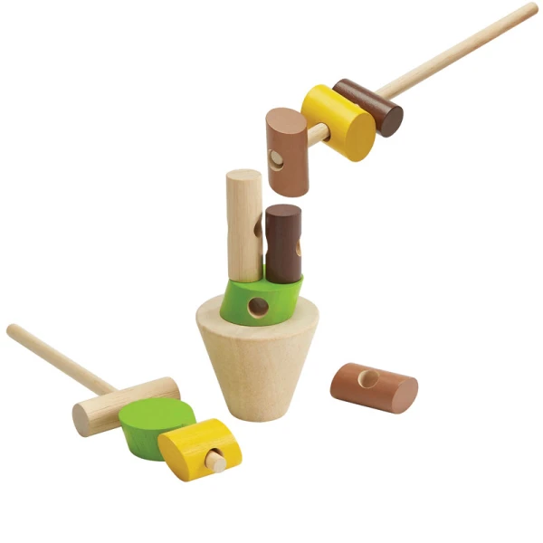 PLAN TOYS ΞΥΛΙΝΟ ΠΑΙΧΝΙΔΙ ΙΣΟΡΡΟΠΙΑΣ ΜΕ ΚΟΡΜΟΥΣ