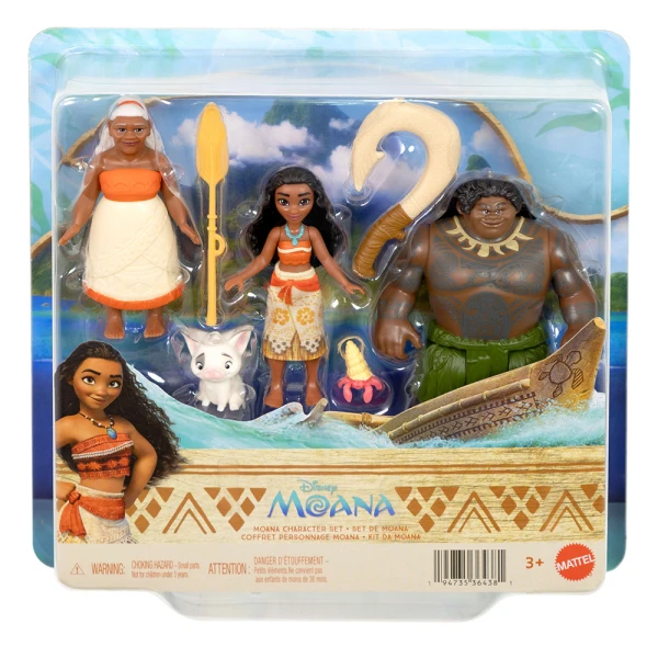 DISNEY MOANA MINI DOLLS SET WITH 4 CHARACTERS