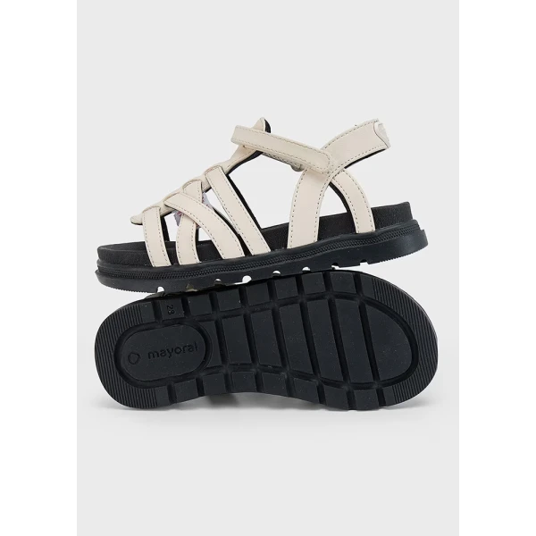 MAYORAL SANDALS ECRU-BLACK