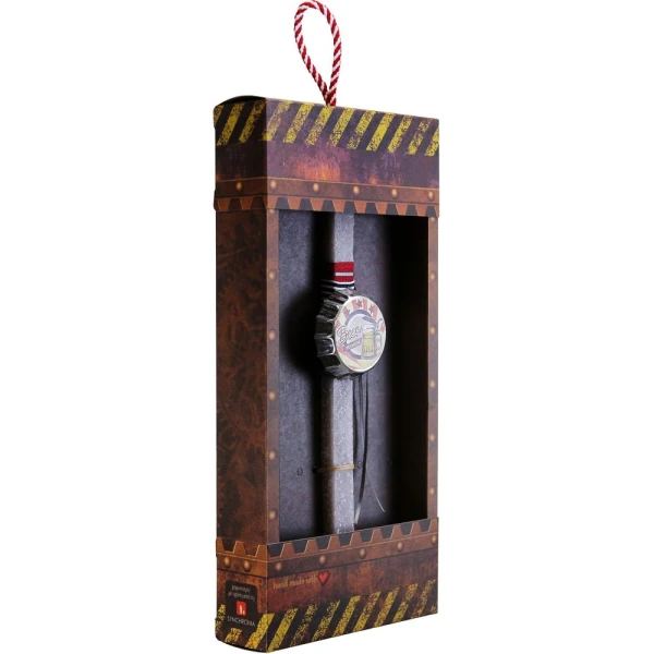 SYNCHRONIA HANDMADE CANDLE 30 cm MAGNET BOTTLE CAP OPENER LIGHT GREY
