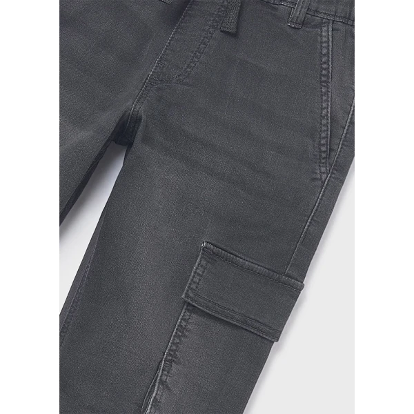 MAYORAL TROUSERS SOFT DENIM JOGGER BLACK 