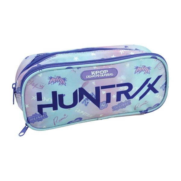 OVAL PENCIL CASE K-POP DEMON HUNTERS PURPLE HUNTRIX