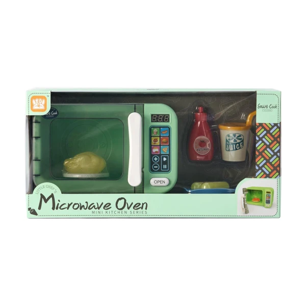 KITCHEN SET ELECTRONIC MICROWAVE OVEN WITH SOUNDS, LIGHTS TOUCH BUTTONS