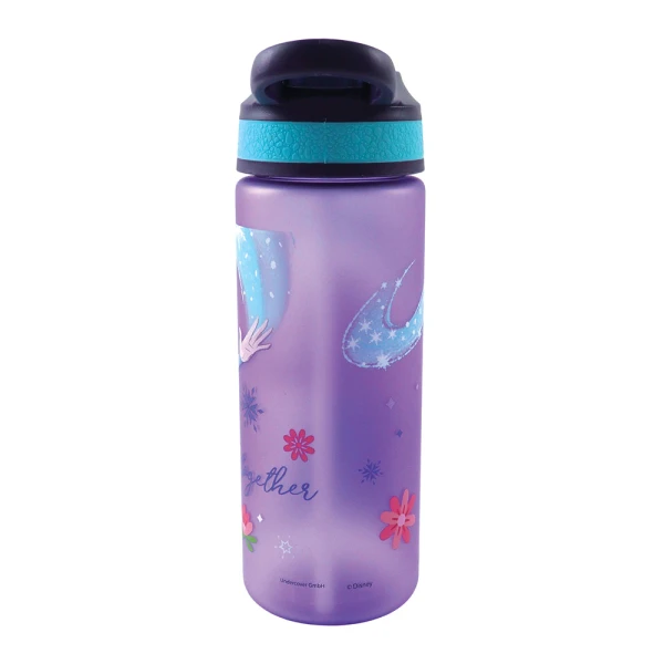 PLASTIC WATER BOTTLE 600ml WITH STRAW FROZEN