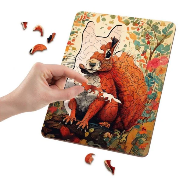 WOODEN PUZZLE IN 6 UNIQUE DESIGNS