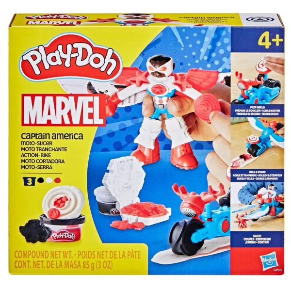 PLAY-DOH ΣΕΤ ΠΑΙΧΝΙΔΙΟΥ CAPTAIN AMERICA MOTO-SLICER