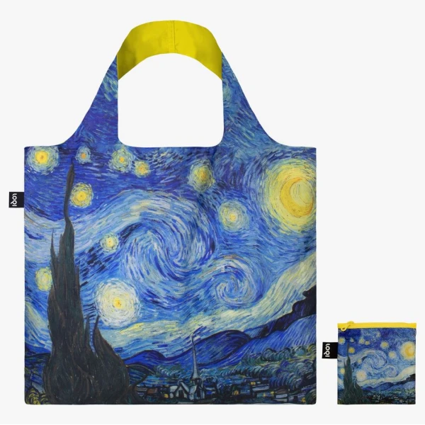 LOQI RECYCLED TOTE BAG - VINCENT VAN GOGH STARRY NIGHT