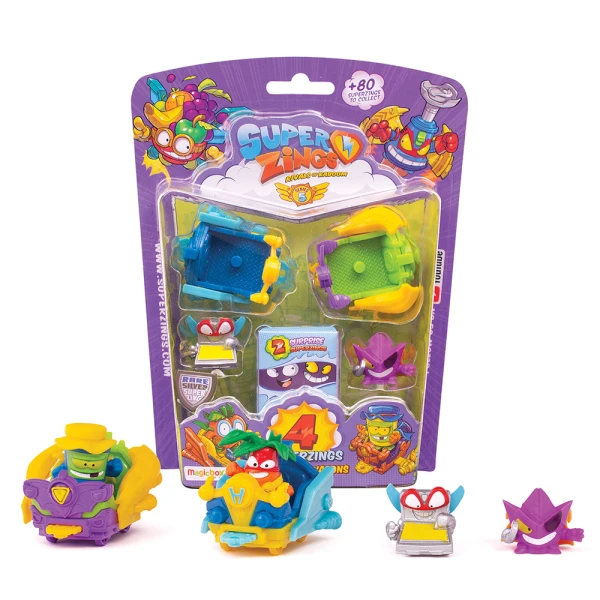 SUPERZINGS SERIES 5 BLISTER 4 FIRUGES WITH ACCESSORIES FOR 3+ YEARS - 12 DESIGNS