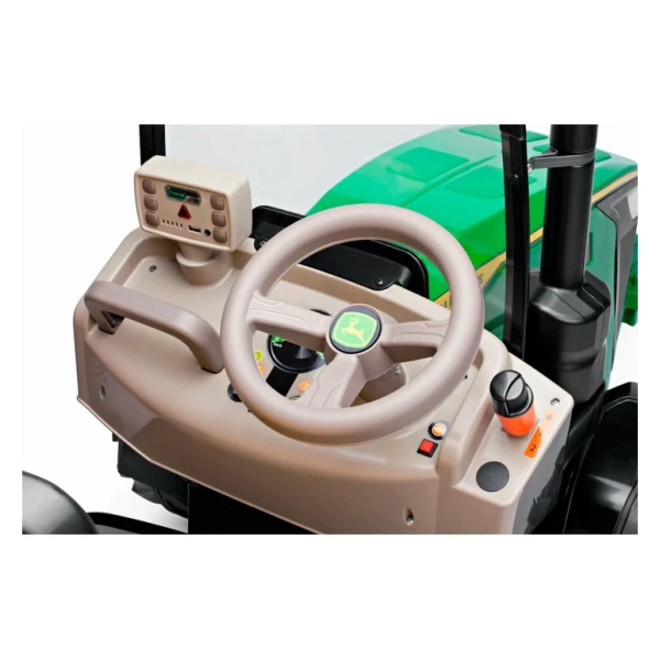 PEG-PEREGO TRACTOR 12 VOLT JOHN DEERE DUAL FORCE