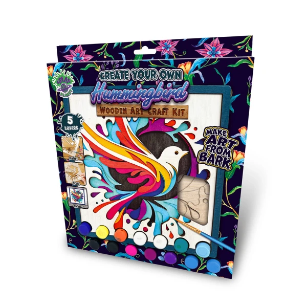 SPLAT PLANET WOODEN ART CRAFT KIT HUMMINGBIRD
