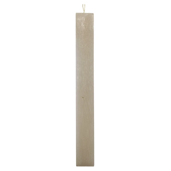UNIKER AROMATIC SCRAPED FLAT CANDLE 3.5X1.5X29 cm LIGHT BEIGE