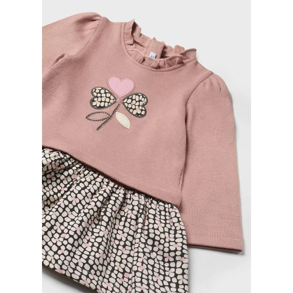 MAYORAL DRESS COTTON COMBINED BLUSH