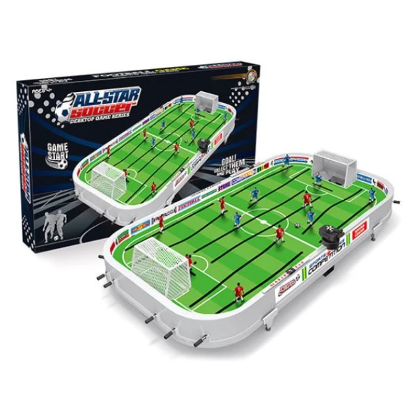 TABLE SOCCER GAME WITH HORIZONTAL BARS