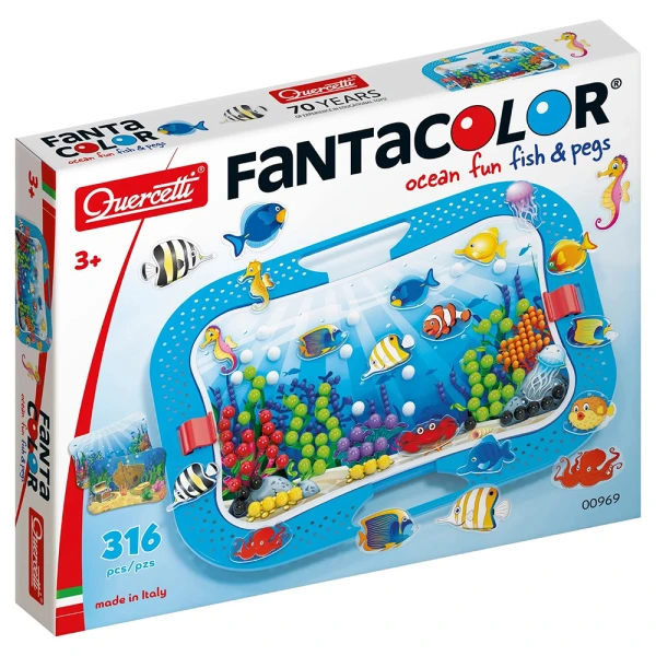 QUERCETTI FANTA COLOR OCEAN FUN FISH & PEGS 316 pcs