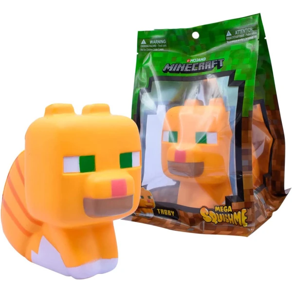 BAG MINECRAFT SQUISHY MEGA 15 cm - TABBY CAT