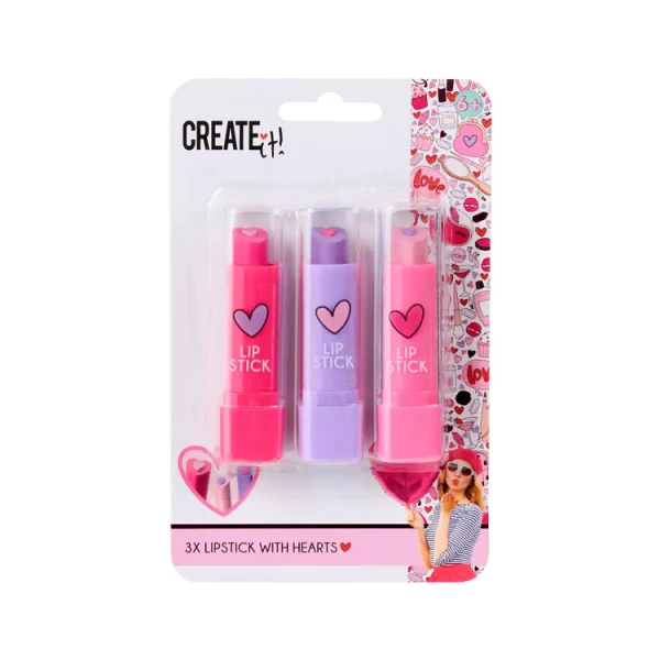 CREATE IT! LOVE ΠΑΙΔΙΚΟ ΣΕΤ 3 τεμ. LIPSTICK