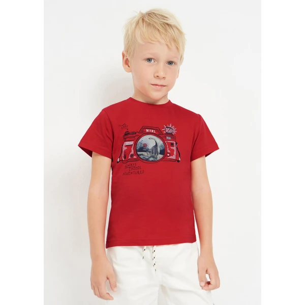 MAYORAL SHORT SLEEVE BLOUSE PHOTO RED