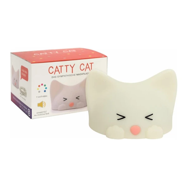MEGA LIGHT ΠΑΙΔΙΚΗ ΔΙΑΚΟΣΜΗΤΙΚΗ ΛΕΥΚΗ ΛΑΜΠΑ - CATTY CAT