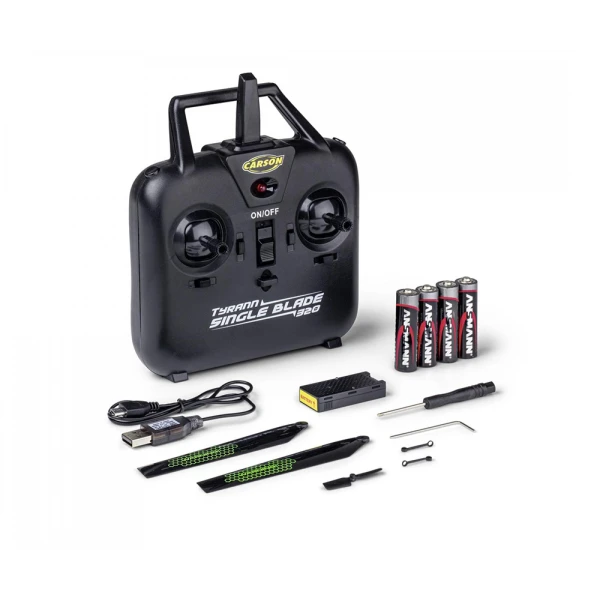 CARSON ΤΗΛΕΚΑΤΕΥΘΥΝΟΜΕΝΟ ΕΛΙΚΟΠΤΕΡΟ TYRANN SINGLE BLADE 320 2.4G 100% RTR ΠΡΑΣΙΝΟ