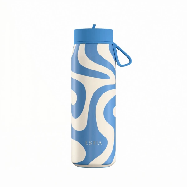 ESTIA HOME ART THERMOS PULSE SAVE THE AEGEAN 500ml OCEAN WAVES