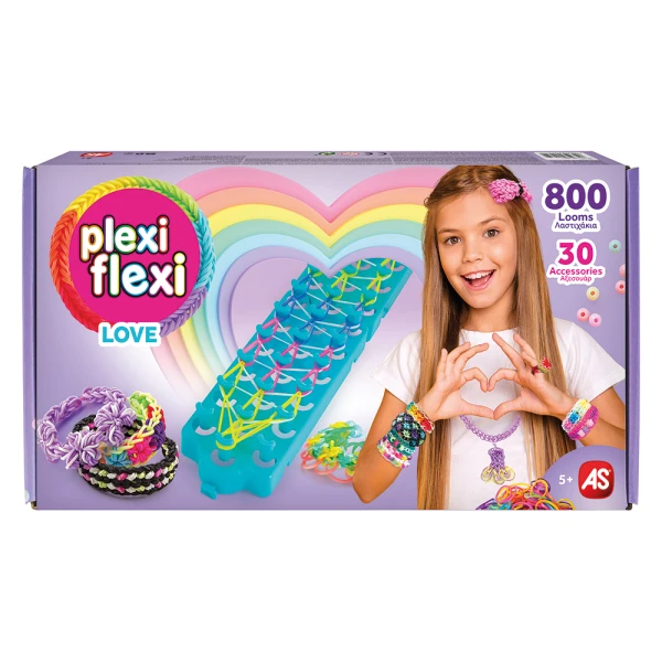 PLEXI-FLEXI LOVE ΑΡΓΑΛΕΙΟΣ ΜΕ 800 ΛΑΣΤΙΧΑΚΙΑ & 30 ΑΞΕΣΟΥΑΡ ΓΙΑ ΗΛΙΚΙΕΣ 5+ ΧΡΟΝΩΝ