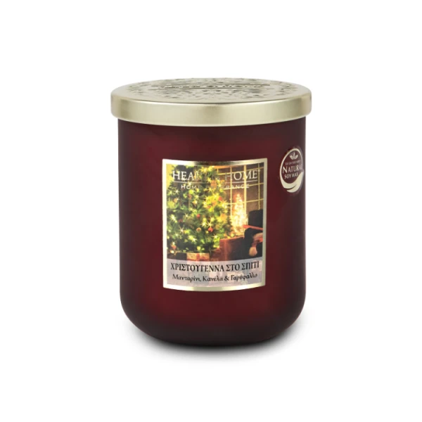 HEART & HOME LARGE CANDLE 340g CHRISTMAS AT HOME