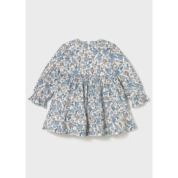 MAYORAL DRESS VELVET PRINTED LIGHT BLUE-PURPLE