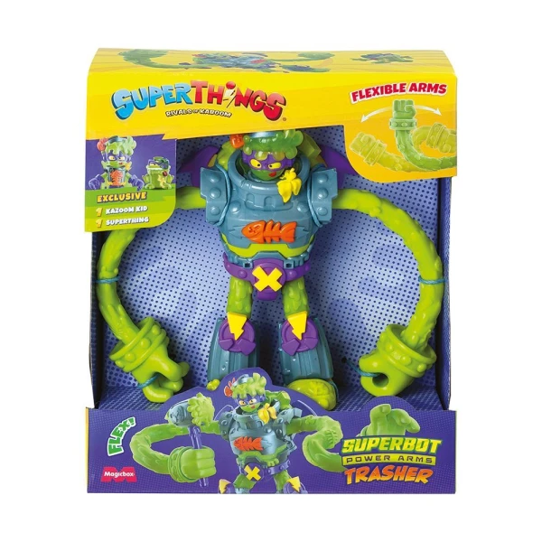 SUPERTHINGS SUPERBOT POWER ARMS WITH TRASHER FIGURES FOR AGES 4+