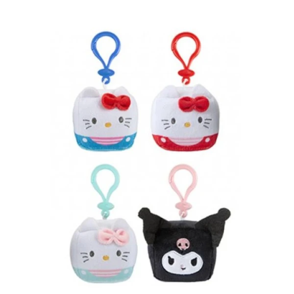 KEYCHAINS PLUSH HELLO KITTY KUROMI CUBEEZ - 4 DESIGNS