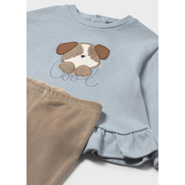 MAYORAL SET LEGGINGS SWEATSHIRT LIGHT BROWN
