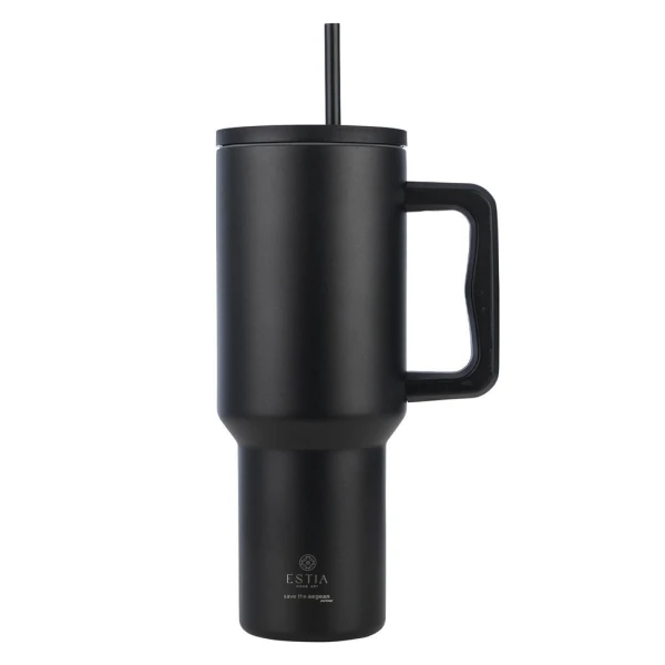 ESTIA HOME ART ΠΟΤΗΡΙ XL 1200ml ΜΕ ΚΑΛΑΜΑΚΙ - MIDNIGHT BLACK