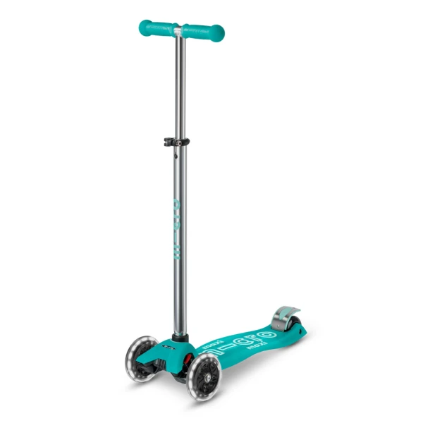 MICRO 3-WHEELS SCOOTER MAXI MICRO DELUXE GLOW LED JELLY GREEN