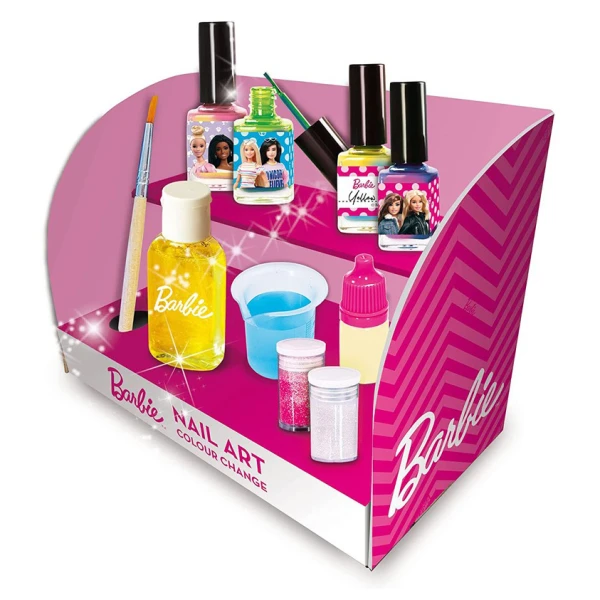 BARBIE NAIL ART - COLOR CHANGE