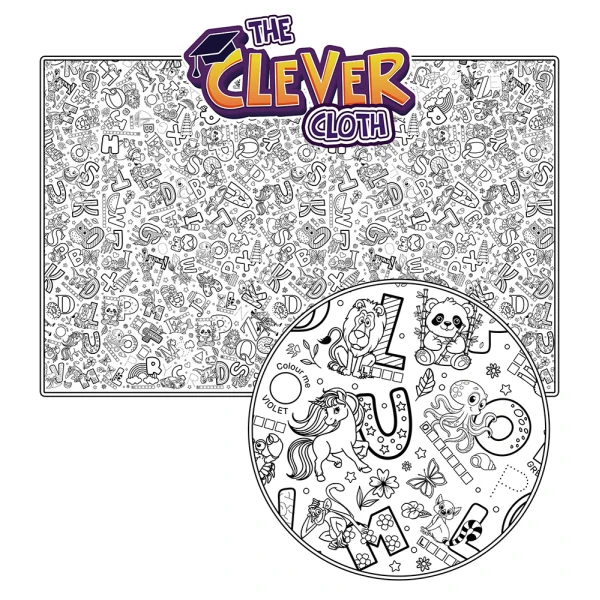 SPLAT PLANET GIANT COLOURING TABLECLOTH 240X120 cm CLEVER