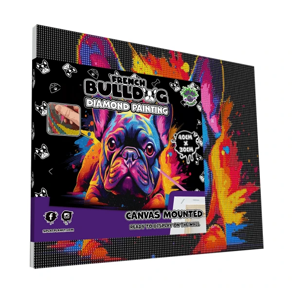 SPLAT PLANET ΣΕΤ DIAMOND PAINTING ΣΕ ΚΑΜΒΑ ΜΕ ΤΕΛΑΡΟ 30X40 εκ. NEON BULLDOG
