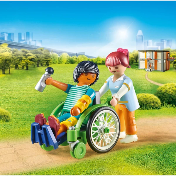 PLAYMOBIL CITY LIFE ΙΑΤΡΙΚΟ ΚΕΝΤΡΟ ΑΣΘΕΝΗΣ ΜΕ ΚΑΡΟΤΣΑΚΙ
